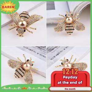BAREN Buy 4 get 4% แมลงชุดเข็มกลัดที่ละเอียดอ่อนผึ้งน้อยเข็มกลัดคริสตัลพลอยเทียม Pin เครื่องประดับ💓💓💓