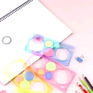 Đồ chơi thước kẻ tạo hình hoa văn đồ chơi giải trí cho bé
