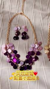 New cross-border accessories   Beach vacation round natural shell necklace and earring set   bestsellers