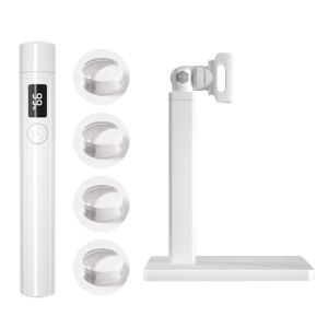 CHENGXU Portable UV LED Nail Lamp 2 Modes Fast Curing Mini Handheld UV Light Easy To Use with Silicone Nail Stamp Nail Dryer Lamp with Stand Manicure Salon