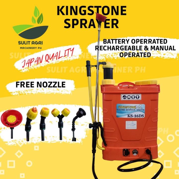 Kingstone Knapsack Sprayer Battery Rechargeable Manual Agricultural Spray Gardening 16l Lazada Ph 2733