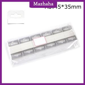 Mazhaha 100pcs PVC Slot Hole Adhesive Hang Tags Hook Merchandise Box Bag Hangers Display