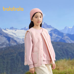 Balabala trẻ em áo phao gile 2024 mùa thu mới mùa đông thường ngày nhẹ Áo ghi lê cho bé trai và bé gái