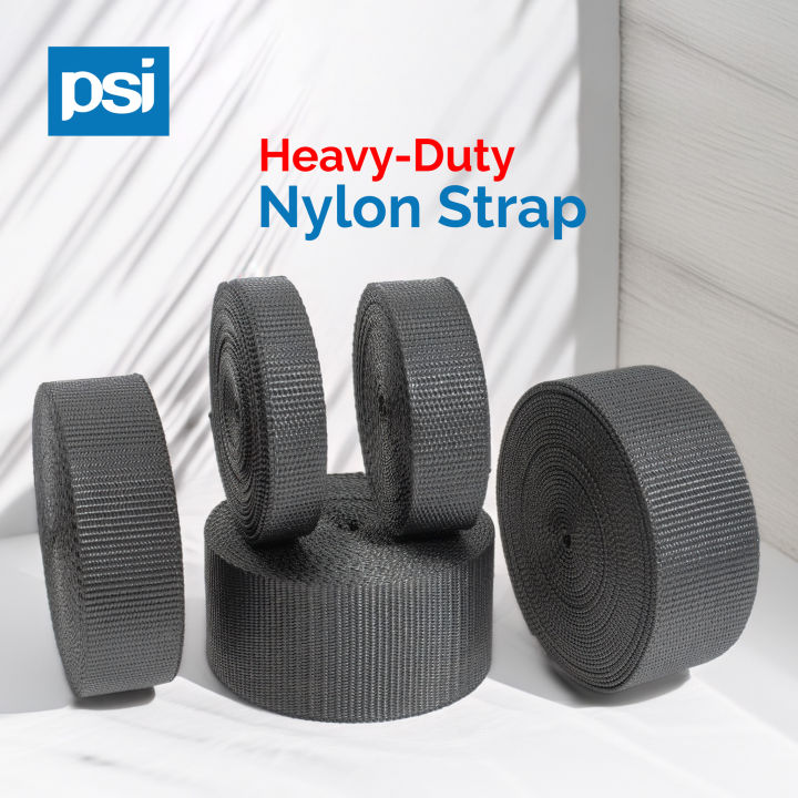 Heavy-Duty DP Nylon Webbing Strap Black – 5M Roll (3/4" | 1" | 1.25 ...