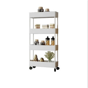 (KM)Rak Troli 4 Susun/Rak Dapur/ Rak Serbaa Rak Model Segitiga Plastik Kokoh Kuat