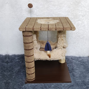 Moys Cat Craft Carpet Cat Tree with Hammock 23 Inch Height High Quality Material Wood Crafted Cat Tree Home Carpet for Cats