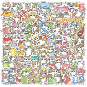 103pcs Cute Mofusand Cat Sticker DIY Scrapbook Luggage Laptop Guitar Bike Sticker Kids Toy