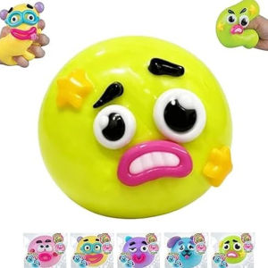 MY Local Stock NEW Squishy Toys Cute Easy Squeezy Funny Face Squishy Office Stress Balls Stress Relief Desk Accessory
