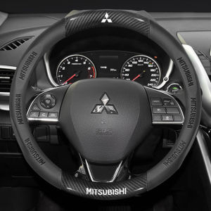 Car steering wheel cover for Mitsubishi Triton Outlander Mirage ASX Lancer EVO PAJERO GRANDIS GALANT Xpander leather steering wheel cover handlebar cover
