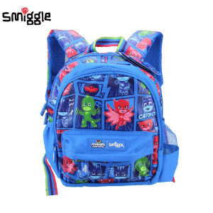 Australia smiggle original childrens schoolbag boys blue shoulder backpack Kawaii 1-4 year cartoon modeling Kids bags 11 inch