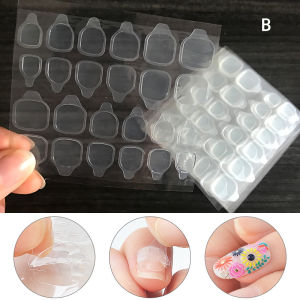 Chứng Khoán Sẵn Sàng 10 Mảnh (240 Cái) Miếng Dán Keo Dán Móng Tay Hai Mặt Keo Móng Tay Giả Jelly Gel Băng N027