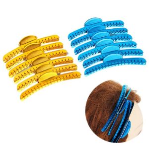 YOYO CHARMING 2pcs วินเทจ คลิปหนีบผมอลูมิเนียม โลหะสำหรับตกแต่ง คลิปหนีบผม กิ๊บพาร์ติชันปากเป็ด อุปกรณ์จัดแต่งทรงผม จระเข้ตัดผม คลิปผมคลื่นนิ้ว