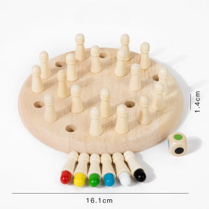 Wooden Memory Match Stick Chess Game Color Memory Chess Funny Block Board Game Baby Education Toys