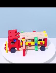 Wooden assembly screw truck..