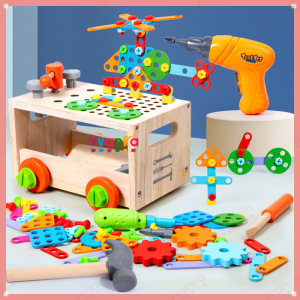 Educational Pretend Play Wooden Construction Toy Learning Activity Gifts for 3+ Years Old Boy Girl