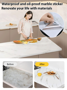 Waterproof oilproof kitchen sticker film for tile cooktop desktop wall stickers