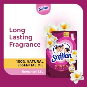 Softlan Aroma Therapy Sakura Romance (Pink) Fabric Softener 1.5L Refill