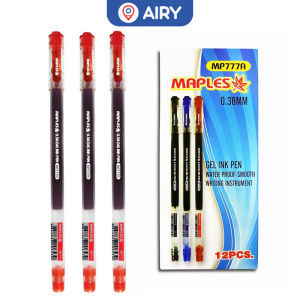 ปากกาเจลหัวเพชร Maples ขนาดเส้น 0.38mm แพค 3 แท่ง ( หมึกน้ำเงิน/หมึกแดง/หมึกดำ ) ปากกาเจล อุปกรณ์เครื่องเขียน เครื่องเขียน รุ่น 777A