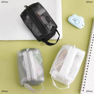 [COD] dfhws Mesh Cosmetic Bag Mesh Makeup Bags Transparent Mesh Zipper Pouch For Offices Travel Storage Bags Toiletry Bags Makeup Pouch