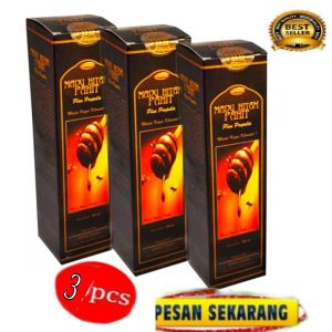 Paket 3 Botol Madu Hitam Pahit plus propolis AR-ROHMA 470 gram