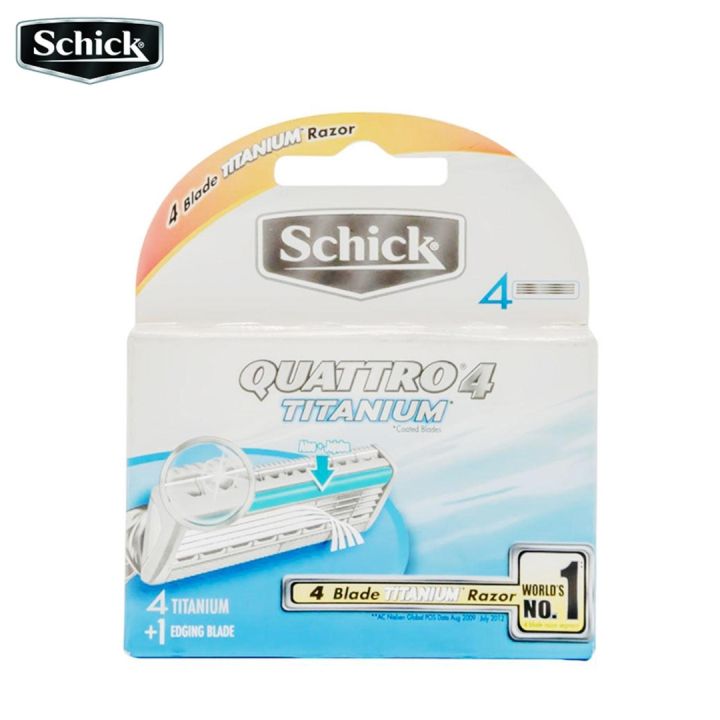 SCHICK Quattro Titanium Refill For Razor And Blades MEN (Black