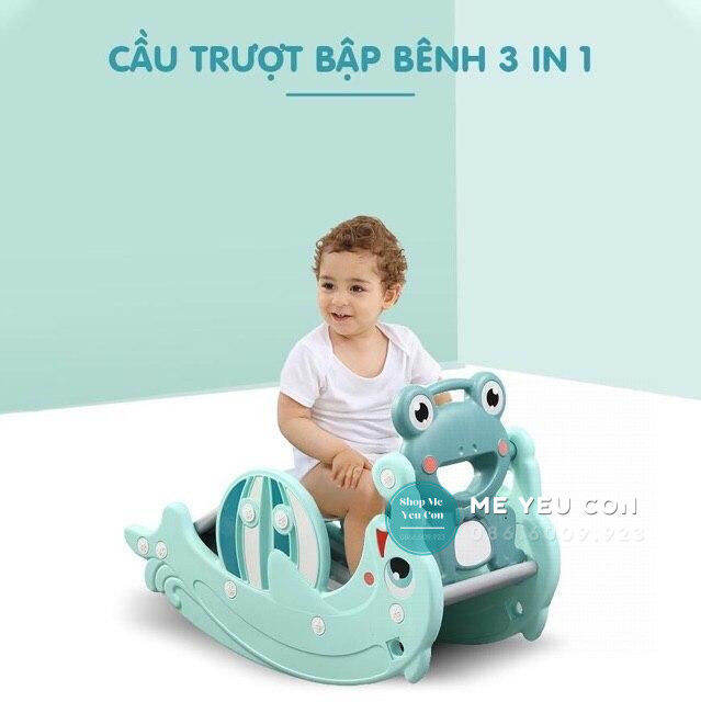 Cầu Trượt Bập Bênh HOLA Đa Năng 3 in 1, Đồ Chơi Thông Minh, Đồ Chơi Cầu Trượt Cho Bé, Bập Bênh, Bóng Rổ ❤️ SIÊU HOTTTT❤️