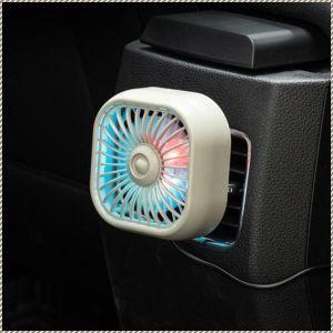 Portable Car Fan High Elasticity Soft Rubber Long-lasting Battery Life Portable Car Cooling Fan