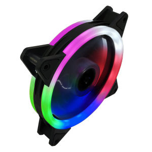 พัดลมระบายความร้อน12cm พัดลมคอม LED พัดลมเคส พัดลมคอมพิวเตอร์ Computer Cooling Fan B143