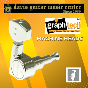 Graphtech PRN-2721-C0 Chrome Machine Head 6 in line for Electric Guitar