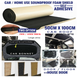 Car Sound Proof Soundproofing Sponge Foam Sound Insulation Dumping Deadening Car Door Bonnet Boot Engine Bay Soundproof Sponge Mat Home Office Studio Wall Door Floor Soundproofing Span Kelis Suara Kereta Pintu Bonet Engin Bumbung Lantai Sound Proof