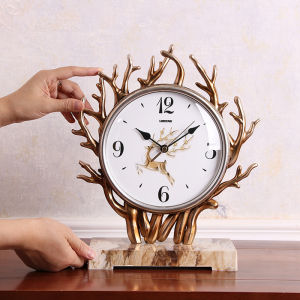 European-style Creative Desk Clock Modern Living room Household Table Clock Nordic style Mute Simple Fashion TV cabinet Decor