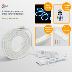 LAMPU LED STRIP Selang Strip LED RGB 220v Warna + Aplikasi Jarak Jauh RGB IP66