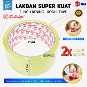 LAKBAN BODY TAPE BENING COKLAT TRANSPARAN 2 INCH TEBAL / PLASTER SOLATIP ISOLASI LEM