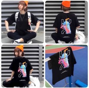 XẢ HÀNG - ĐỒNG GIÁ 19K ÁO THUN NAM NỮ IN HÌNH TRÀ SỮA THÂN SAU ( XANH )