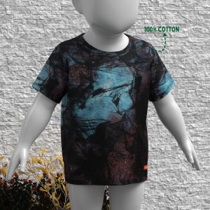 Kaos Anak Fullprint Bahan Katun Motif Black Eye Galaxy Usia 1-7 tahun