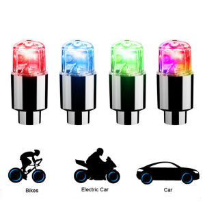 ERANPO Đèn Led Nháy 4 Màu Đèn Gắn Van Lốp Bánh Xe Đạp Xe Máy Đèn Gắn Cửa Xe Hơi Màu RGB