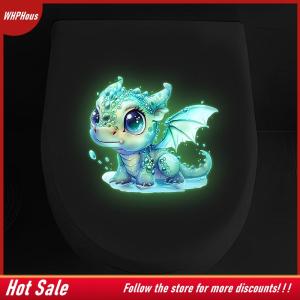 【COD】🔥🔥🔥 Fluorescent Blue Dragon Wall Sticker Glow-in-the-Dark Toilet Sticker Self-Adhesive Removable Home Bathroom Decor