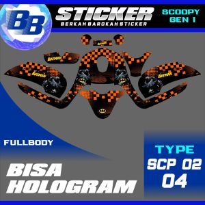 Decal Scoopy BISA HOLOGRAM Full Body Full Blok Dekal Sticker Scoopy FI 2013 2014 2015 2016 Scp 2