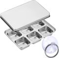 TEGOOL Ice Cube Trays, Stainless Steel Lid Ice Cube tray with Suction Cup Super Easy Release Molds,Durable and Dishwasher Safe for Cocktail,Freezer,Whiskey,Chocolate (Silver). 