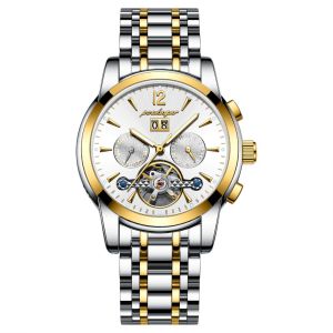 Đồng hồ cơ nam chính hãng POEDAGAR 1406 đồng hồ kim loại dạ quang sang trọng thanh lịch dây đeo bằng thép không gỉ