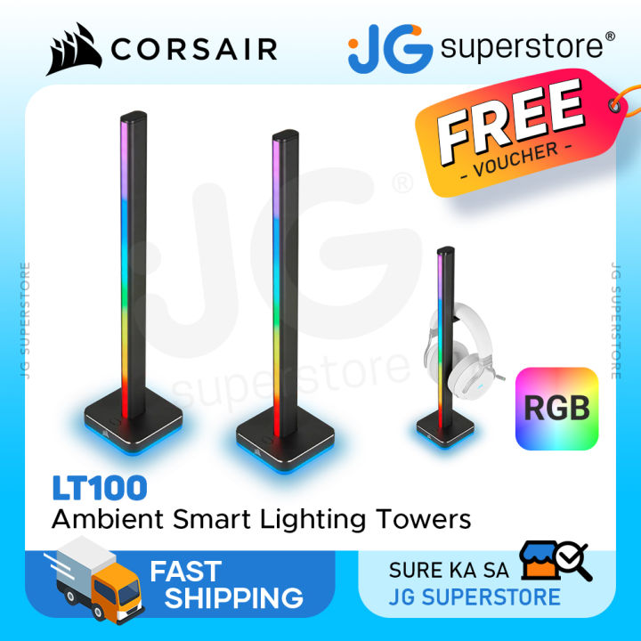 CORSAIR LT100 iCUE RGB Smart Lighting Towers 2pcs Starter Kit with