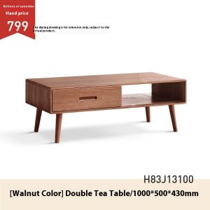 [Cozy ]Solid Wood Coffee Table Minimalist Tea Table Coffee Table With Storage Sofa Side Table Living Room