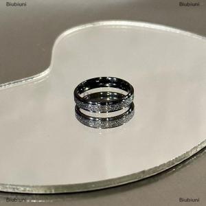 [COD] Biubiuni 2Pcs Fashion Shiny Geometric Couple Ring For Men Women Exquisite Daily Versatile Black White Ring Jewelry Accessories Gifts