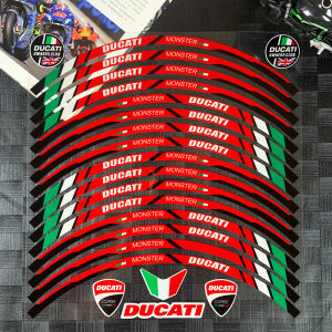 For DUCATI Scrambler 800 1000 Top 18 Rear 17 Inches MOSTER V2 V4 797 821 939 696 R17 Reflective Motorcycle Accessories Wheel tire modification Sticker Hub Decals
