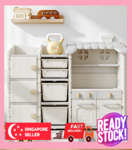 Tutusbaby Kids Storage Cabinet & Play Kitchen