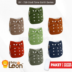 BABY LEON EFEKTIF Clodi Popok Kain Bayi Cloth Diaper WARNA + FREE INSERT BY-728 clodi popok kain celana Popok Bayi kain cuci ulang Popok Clodi cloth diapers BY-712
