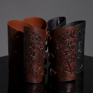Băng bảo vệ cổ tay dập nổi phong cách Viking Bắc Âu   Vòng tay hiệp sĩ cổ điển  COS Đạo cụ sân khấu