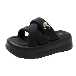 【COD】Ready Stock Slippers For Women Korean Style Women Slippers Thick Sole Solid Indoor Slippers