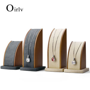 Oirlv Wooden Necklace Watch Jewelry Storage Organizer Display Holder Jewelry Showcase Display Stand SM035