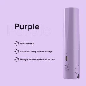 Professional Hair Straightener Curler Comb USB Connect Fast Heating Negative Ion Straighten Comb Styling for Home Travel Women